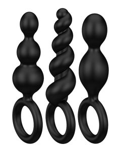 Satisfyer Booty Call Plugs - Set of 3 Black